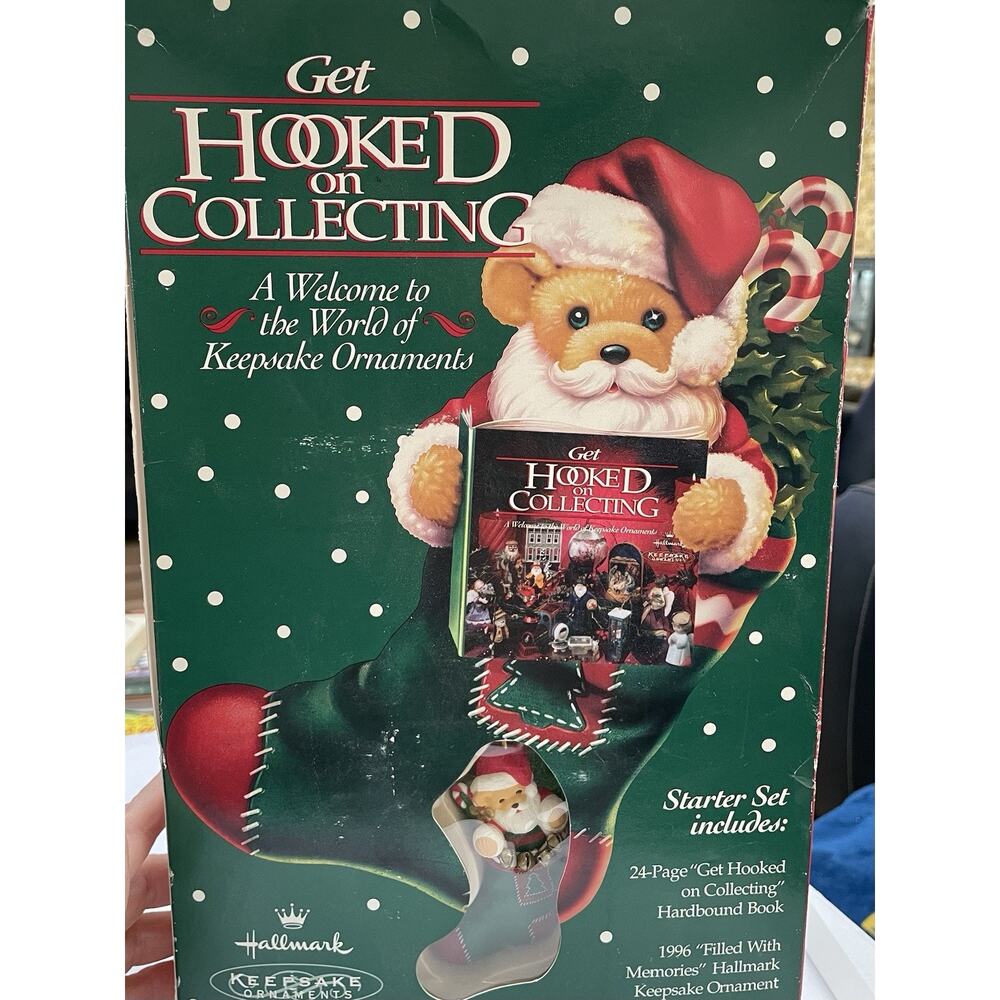 Vintage 1996 "Get Hooked on Collecting" Starter Set 24 Page Book & Ornament